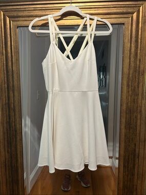 White Strappy A-Line Dress
